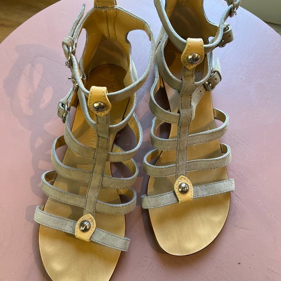 GIUSEPPE ZANOTTI Suede Gladiator Sandal MADE IN ITALY - Picture 3 of 9